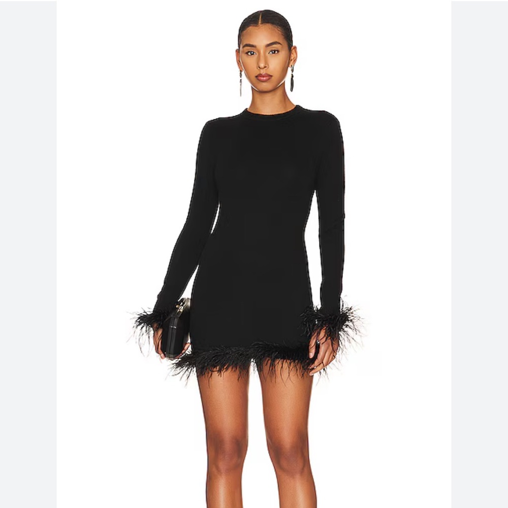 Ronny Kobo Sumal Feather Knit Dress